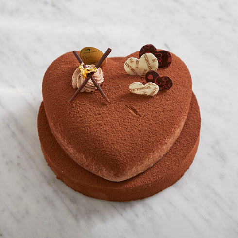 プレミアム濃厚チョコレアチーズケーキ ハート 5号(15cm)