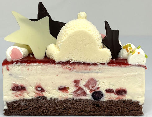 アイス風レアチーズケーキミックスベリーとクマのデコレーション4号